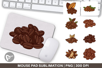 Mouse Pad Cocoa Beans Sublimation artnoy 