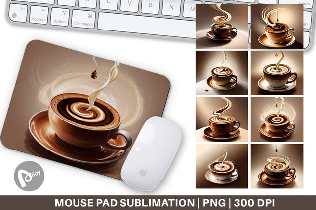 Mouse Pad Coffee Cup Sublimation artnoy 