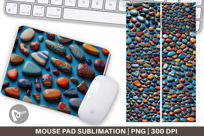 Mouse Pad Collection Pattern Stones Sublimation artnoy 