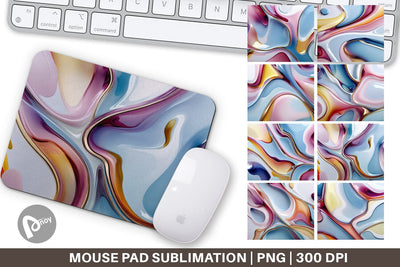 Mouse Pad Colorful Liquid Sublimation artnoy 
