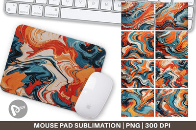 Mouse Pad Colorful Marble Sublimation artnoy 