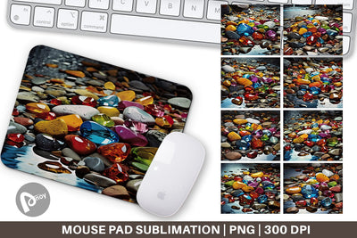 Mouse Pad Colorful Rocks Sublimation artnoy 