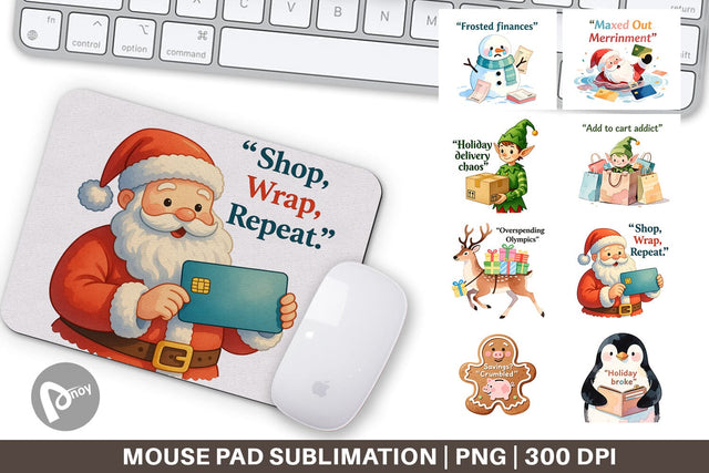 Mouse Pad Consumerism Satire Sublimation artnoy 