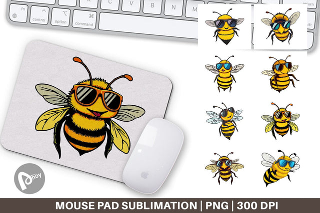 Mouse Pad Cool Bee Sublimation artnoy 