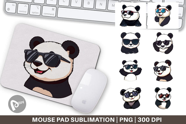 Mouse Pad Cool Panda Sublimation artnoy 