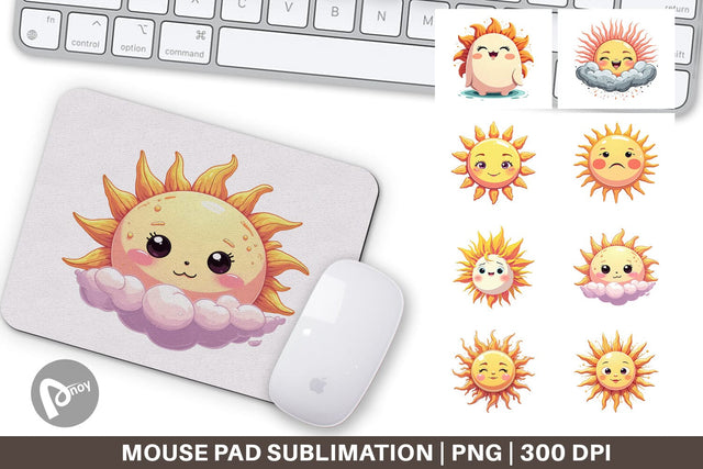 Mouse Pad Cool Soul Sun Sublimation artnoy 