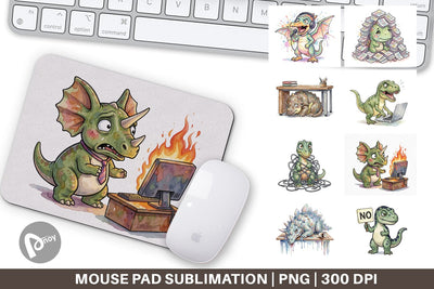 Mouse Pad Corporate Burnout Dino Sublimation artnoy 