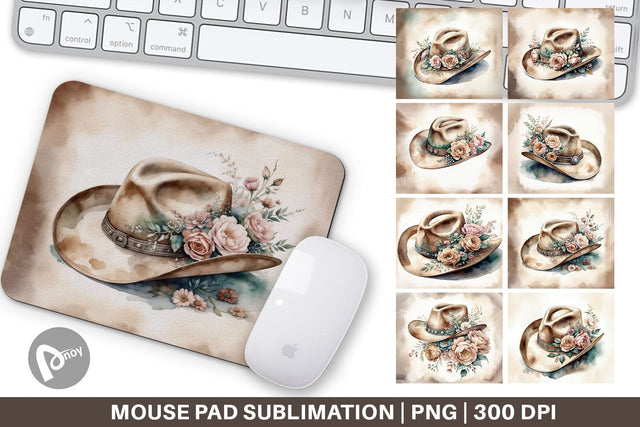 Mouse Pad Cowboy Decor Sublimation artnoy 
