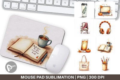 Mouse Pad Cozy Autumn Home Office Sublimation artnoy 