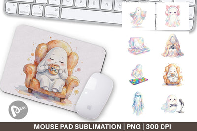Mouse Pad Cozy PC Gamer Ghost Sublimation artnoy 