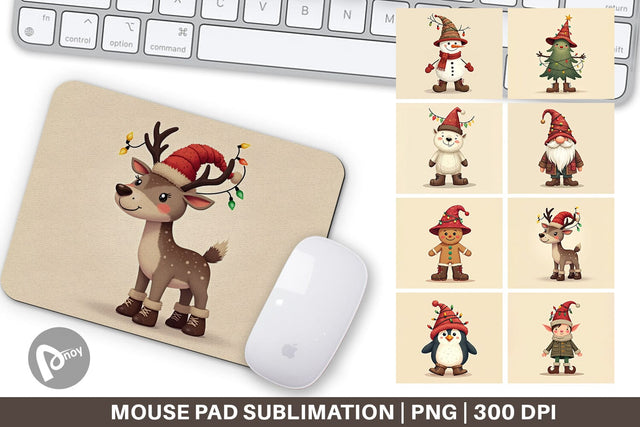Mouse Pad Cozy Raggedy Christmas Sublimation artnoy 