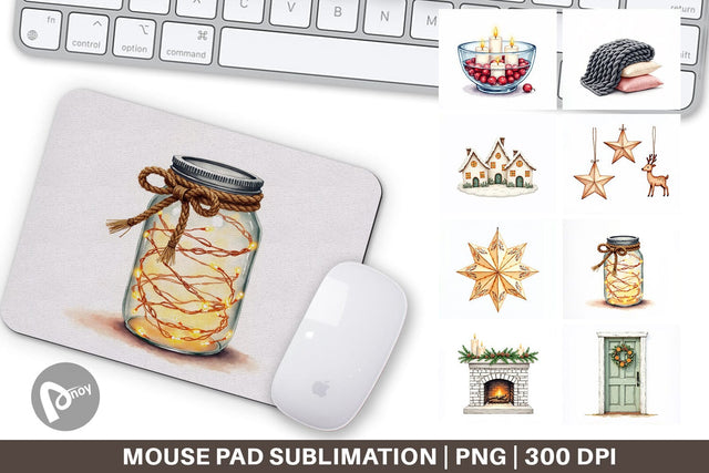 Mouse Pad Cozy Winter Home Decor Sublimation artnoy 