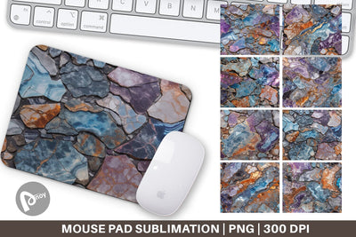 Mouse Pad Cracked Iridescent Sublimation artnoy 