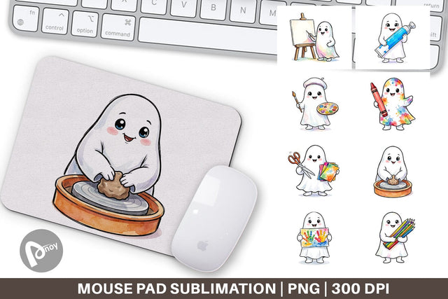Mouse Pad Creative Art Teacher Ghost Sublimation artnoy 