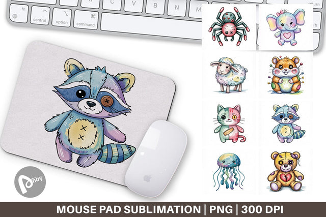 Mouse Pad Creepy Cute Pastel Halloween Sublimation artnoy 