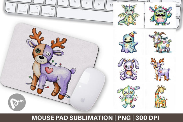 Mouse Pad Creepy Cute Pastel Halloween Sublimation artnoy 