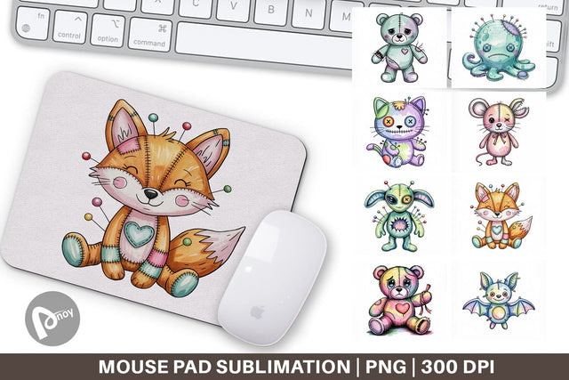 Mouse Pad Creepy Cute Pastel Halloween Sublimation artnoy 