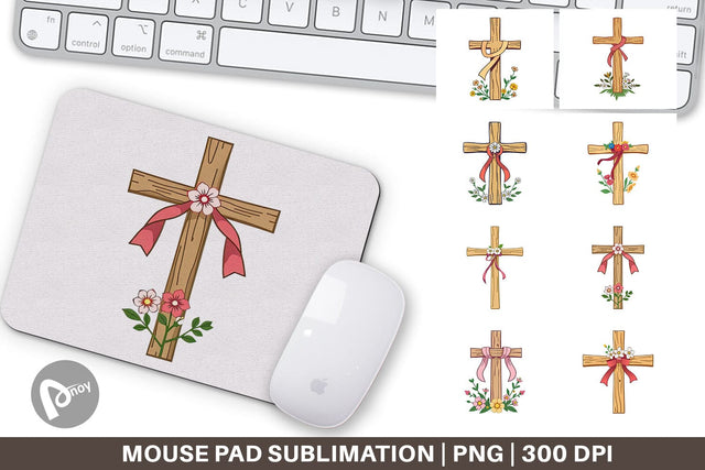 Mouse Pad Cross Sublimation artnoy 