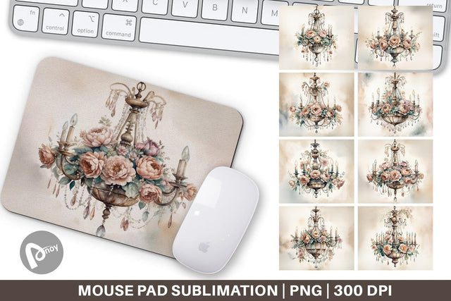 Mouse Pad Crystal Chandelier Sublimation artnoy 