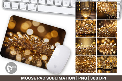 Mouse Pad Crystal Gold Sublimation artnoy 