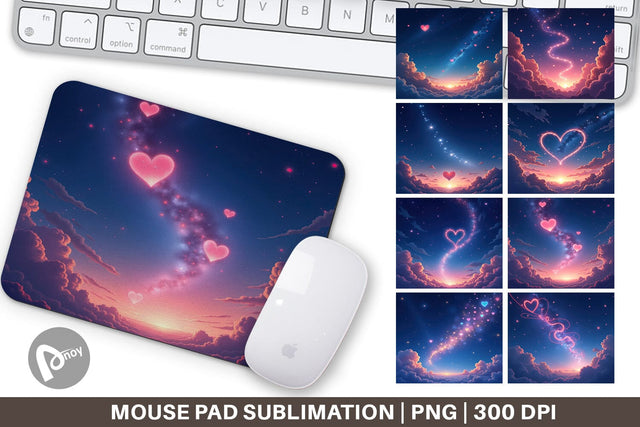 Mouse Pad Cupid Sky Sublimation artnoy 