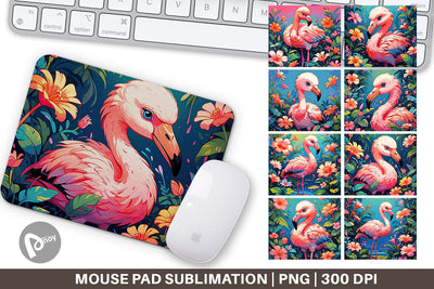 Mouse Pad Cute Flamingo Sublimation artnoy 