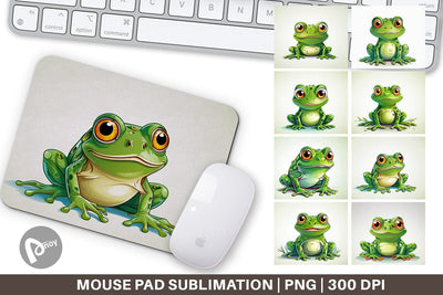 Mouse Pad Cute Frog Sublimation artnoy 