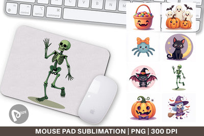 Mouse Pad Cute Halloween Sublimation artnoy 