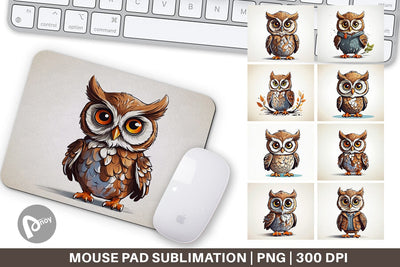 Mouse Pad Cute Owl Sublimation artnoy 