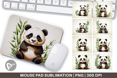 Mouse Pad Cute Panda Sublimation artnoy 
