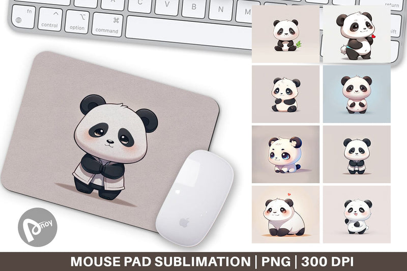 Mouse Pad Cute Panda Sublimation artnoy 