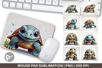 Mouse Pad Cute Turtle Sublimation artnoy 