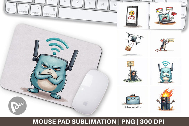Mouse Pad Cyber Monday Glitchfest Sublimation artnoy 