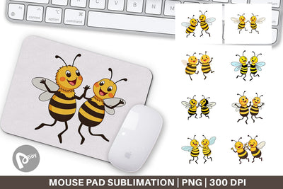 Mouse Pad Dancing Bees Sublimation artnoy 