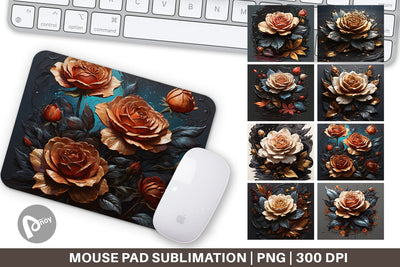 Mouse Pad Dark Rose flower Sublimation artnoy 