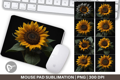 Mouse Pad Dark Sunflower Sublimation artnoy 