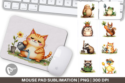 Mouse Pad Derpy Garden Helpers Watercolor Sublimation artnoy 