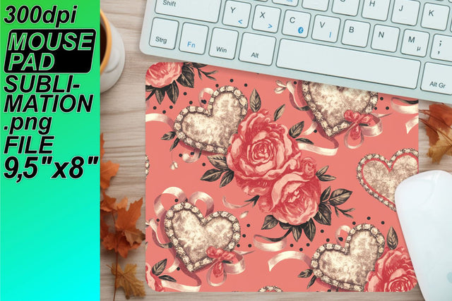 Mouse pad design, perfect for sublimation projects! , Heart Sublimation HoodArtCraft 