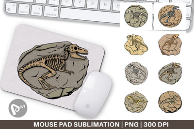 Mouse Pad Dino Fossil Sublimation artnoy 