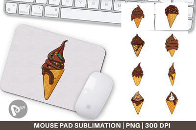 Mouse Pad Dipped Ice Cream Sublimation artnoy 