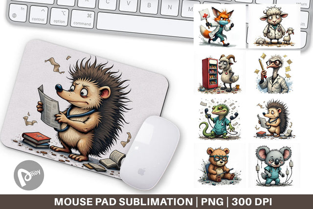 Mouse Pad Doctor Chaos Critters Sublimation artnoy 