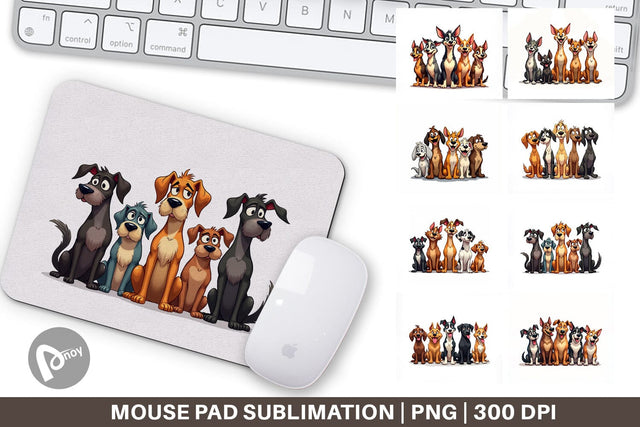 Mouse Pad Dogs Emotion Sublimation artnoy 