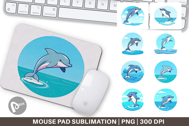 Mouse Pad Dolphin Sublimation artnoy 
