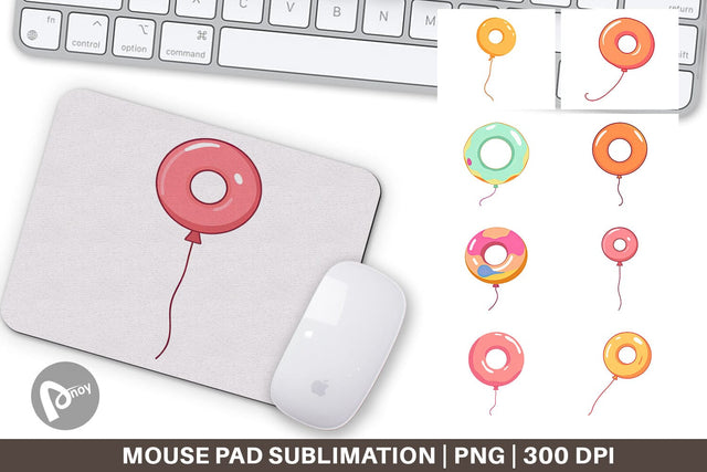 Mouse Pad Donut Balloon Sublimation artnoy 