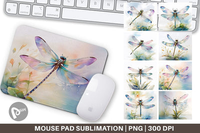 Mouse Pad Dragonfly Summer Sublimation artnoy 