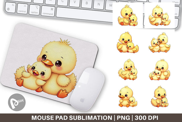 Mouse Pad Duck Mother's Day Sublimation artnoy 