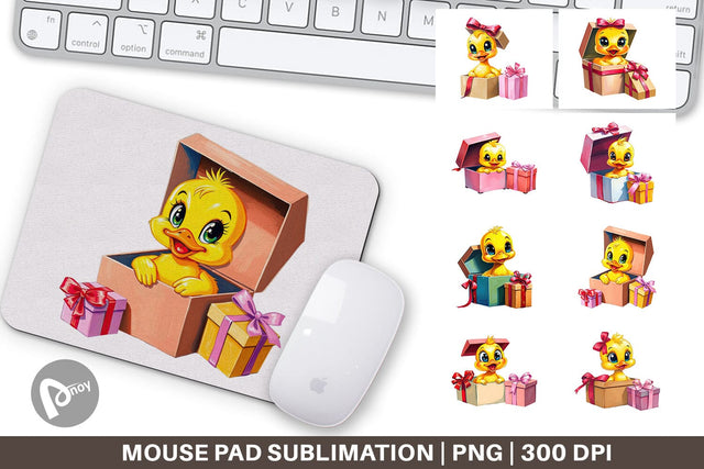 Mouse Pad Duckling Gift Sublimation artnoy 