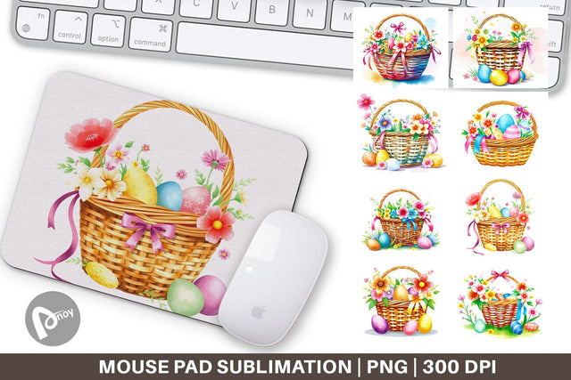 Mouse Pad Easter Basket Sublimation artnoy 