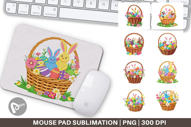 Mouse Pad Easter Basket Sublimation artnoy 