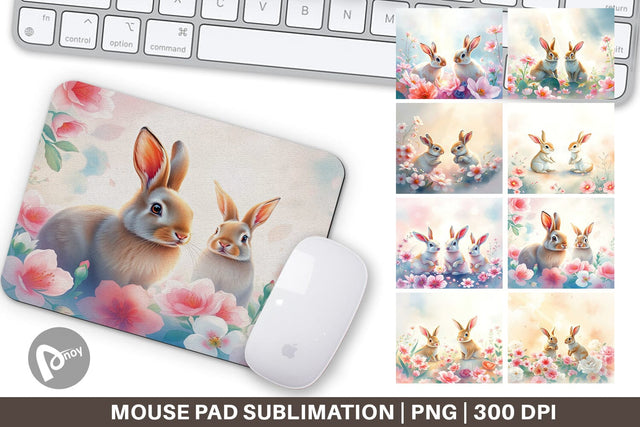 Mouse Pad Easter Bunny Sublimation artnoy 